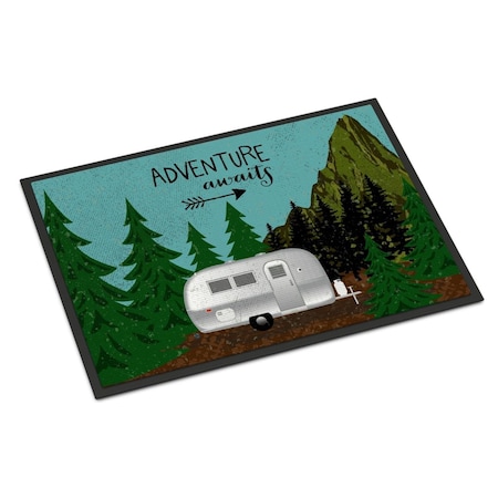 Carolines Treasures 24 x 36 in. Airstream Camper Adventure Awaits Indoor or Outdoor Mat CA71850